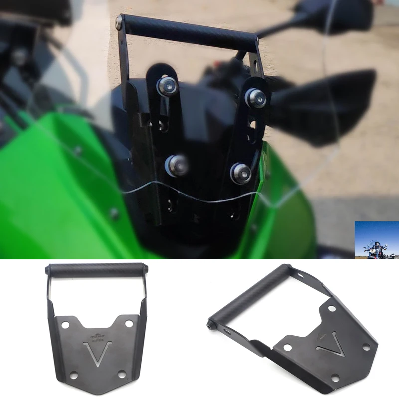 Для KAWASAKI VERSYS X300 X-300 аксессуары для мотоциклов модифицированный навигационный кронштейн из углеродного волокна gps-телефон навигационный кронштейн
