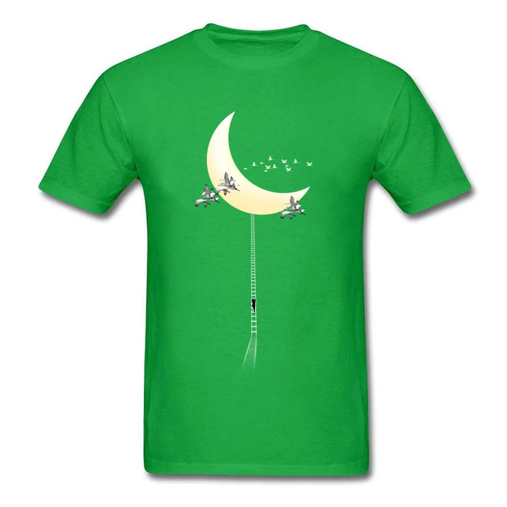 Crane Migration Normal April FOOL DAY Pure Cotton Crewneck Men's Tops Tees T-shirts Fashionable Short Sleeve Top T-shirts Crane Migration green