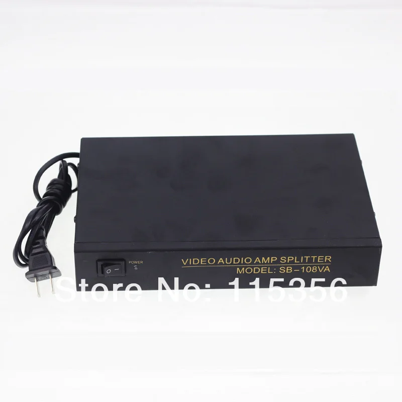 

220V 108VA 1 in 8 out Audio and Video Amplifier Splitter Distributor