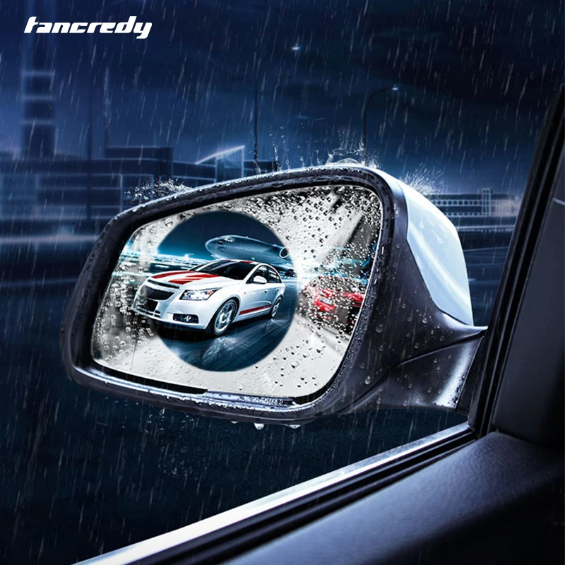 2pcs Anti Fog Film For Car Rearview Mirror Protective Film Stickers