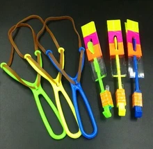 1200pcs DHL Novelty Kids LED Flying Toys Biggest Size Slingshot Amazing Arrow Helicopter For Birthday Party