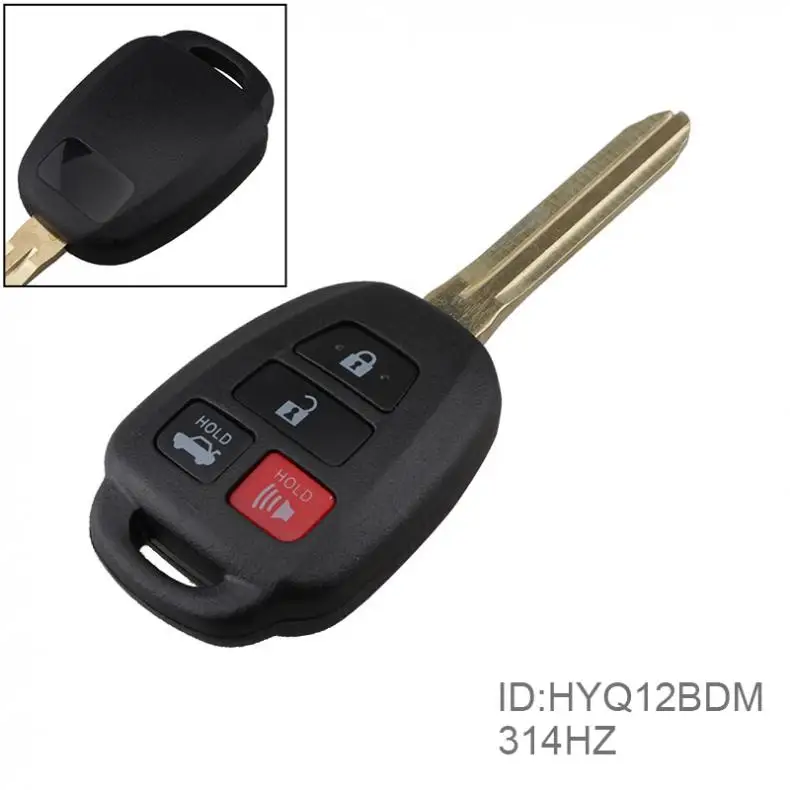 

314Hz 3 Buttons Replacement Remote Car Key Fob Transmitter Clicker Alarm with G Chip HYQ12BDM for Toyota Camry 2012-2017