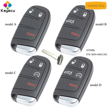 

KEYECU Smart Remote Control Car Key With 3/ 4/ 5 Buttons 433MHz - FOB for Jeep Renegade Compass 2017 2018 FCC ID: M3N-40821302