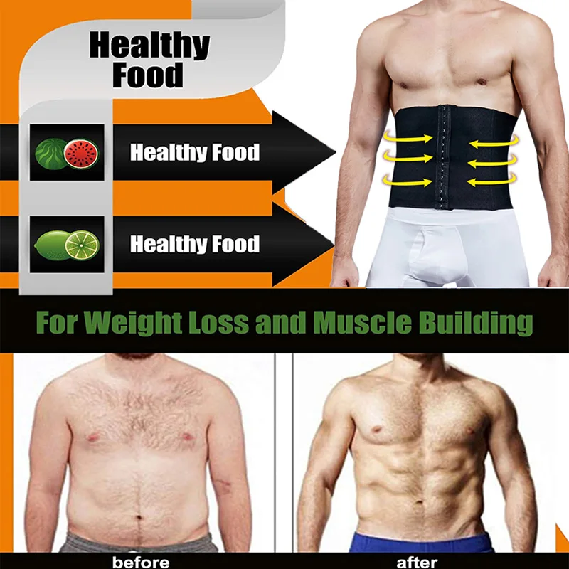 Триммер для талии, мужской тренажер для похудения, пота, пояс для живота, жира, похудения, пояс для живота, поддержка спины, корсет из неопрена, формирователь