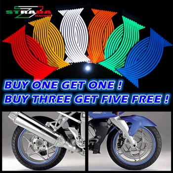 

Buy Three Get Five Free! Motorcycle Styling Wheel Hub Rim Stripe Reflective Decal Stickers Safety Reflector For YAMAHA HONDA