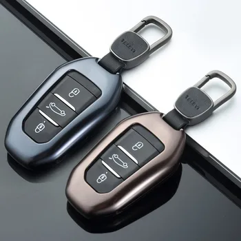 

Aluminum Alloy Car Key Case Shell Key Cover Storage Bag Protector for Peugeot 301 308S 408 508 2008 3008 4008 5008