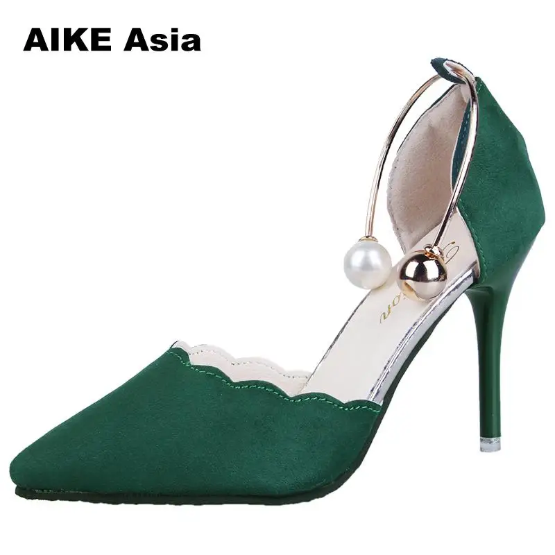 

Fashion Sexy Hollow With Sandals 2019 Summer Korean Version Of The Thin Breathable Women Pumps High Heeled Shoes Female Lace