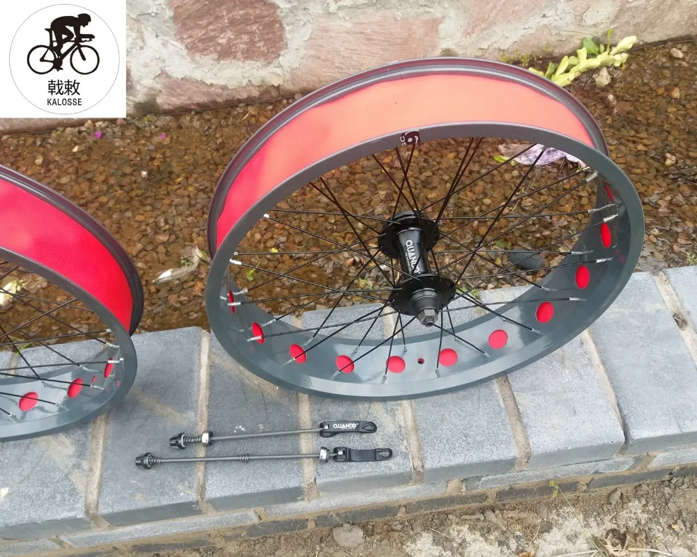 Discount Kalosse   36 Holes Children bike wheel  Adluts   Fat bike wheels   F135/ R190mm hubs   20*4.0  tires ,7/8/9S cassette 1