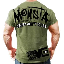 

Fashion Men New Cotton T-Shirt Print Muscle Bodybuilding Workout Gyms Tee Shirt Tops
