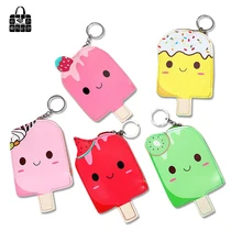 Розовый дневник мультфильм милый фруктовый Кошелек для монет девушка кошелек высокого качества PU карта кольцо на сумку молния ключ сумка для детей лучший подарок