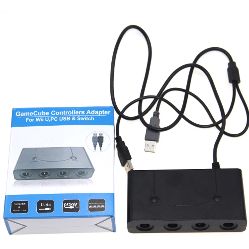Новейший адаптер контроллера Gamecube для Nintendo WiiU Switch и ПК USB с кнопкой home|Запасные