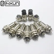 EClyxun 1 комплект GX16 XLR 16 мм 2 3 4 5 6 7 8 9 10 Pin гнездовой штекер мужской шасси крепление гнездо авиационный разъем высокое качество
