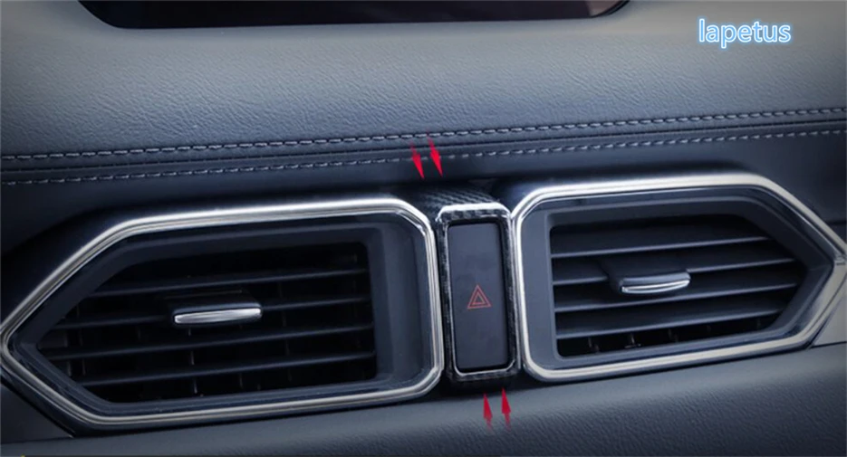 

Lapetus Warning Lights Lamp Button Switch Frame Decoration Frame Cover Trim 1 Piece ABS Fit For Mazda CX-5 CX5 2017 2018 2019