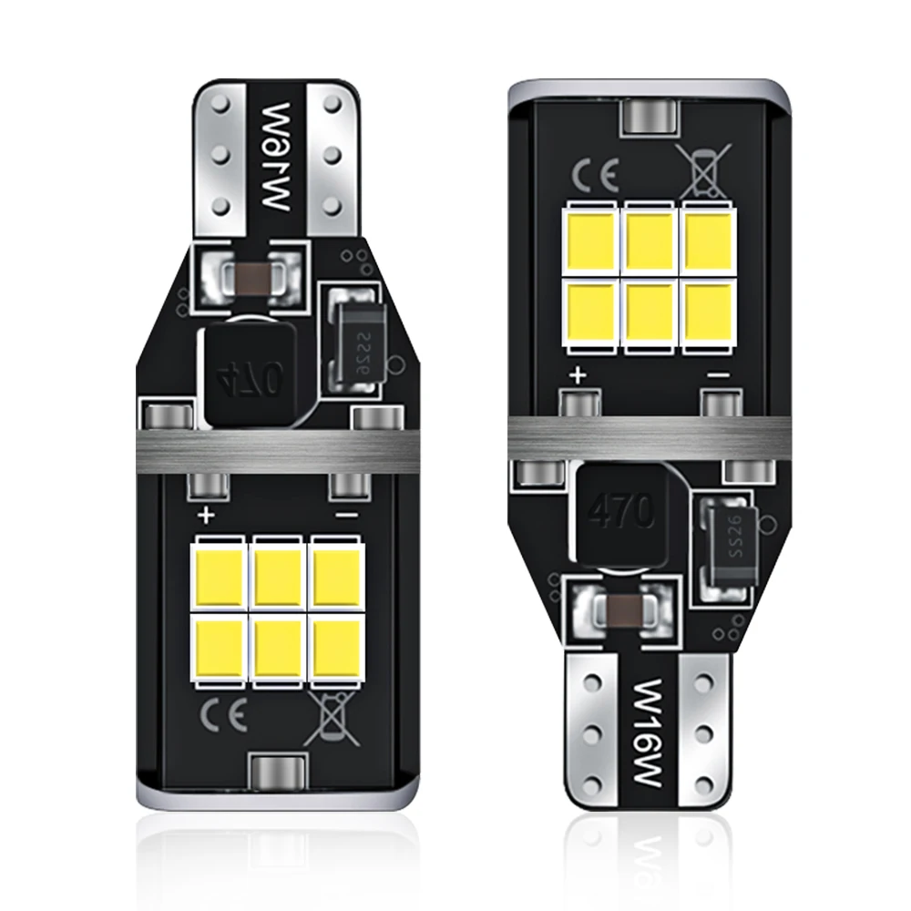 Автомобильные светодиодные лампы W16W 921 912 T15 2835 SMD Canbus OBC без ошибок светодиодный