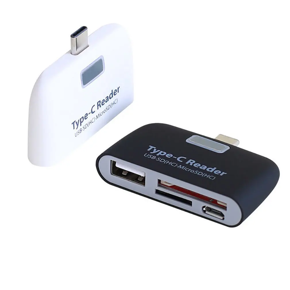 Портативный мини USB C 3,1 C к USB 3,0 OTG концентратор адаптер SD/TF Micro SD считыватель карт памяти высокая производительность