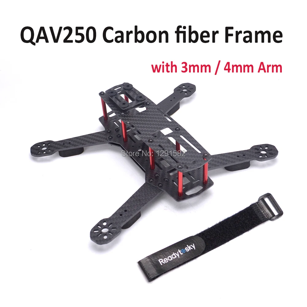 

ZMR250 H250 250 Carbon Fiber Quadcopter Frame Kit with 3mm / 4mm thickness Arm for QAV250 FPV RC Drone