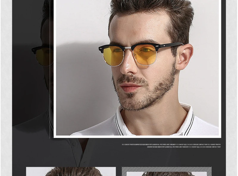 Psacss модные квадратные поляризованные солнцезащитные очки Для мужчин для вождения, рыбной ловли, Классический Брендовая дизайнерская