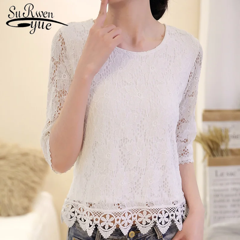 blouses woman 2019 white lace blouse women shirts blusas femininas women blouses chemisier femme womens tops and blouses 4285 50