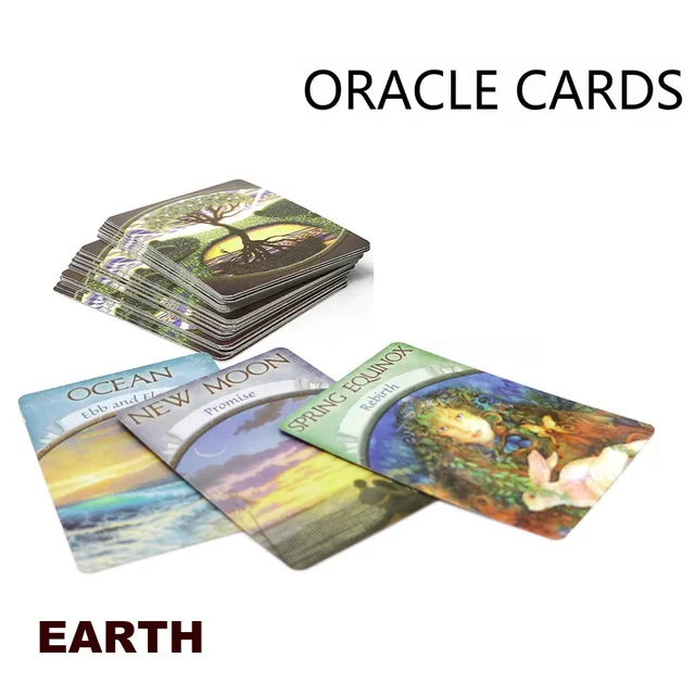 earth 4 стиля английская красота oracle карты колода, карты Таро руководство гадание fate карточная игра, настольная игра - Цвет: earth