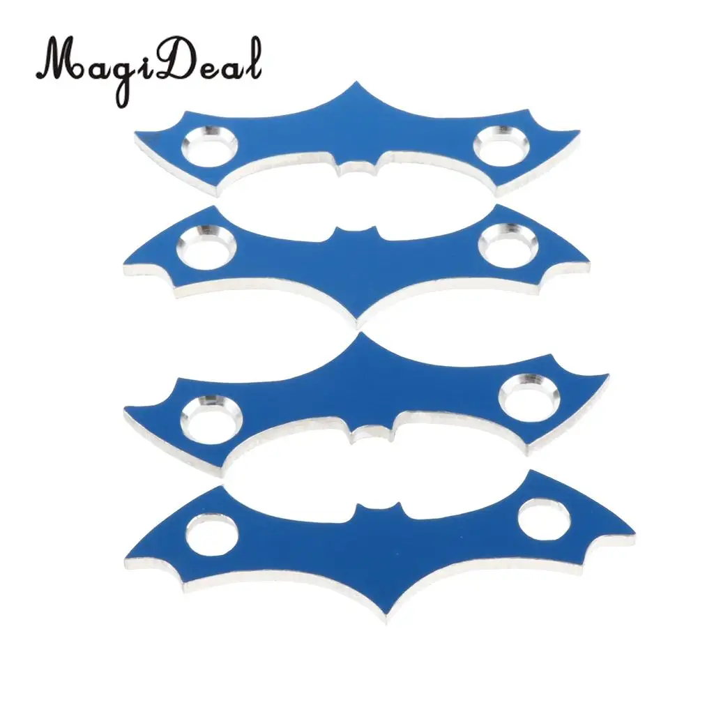MagiDeal 4pcs Aluminum Alloy Skateboard Deck Protective Gasket Longboard Anti-sinking Prevent Sag Hardware for skateboard 