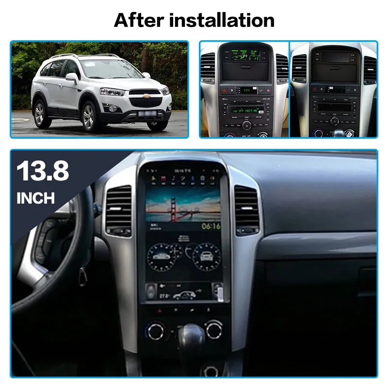 

Tesla style Android 9.0 PX6 Multimedia Player GPS Navigation For Chevrolet Captiva 2007-2012 head unit Auto radio tape recorder