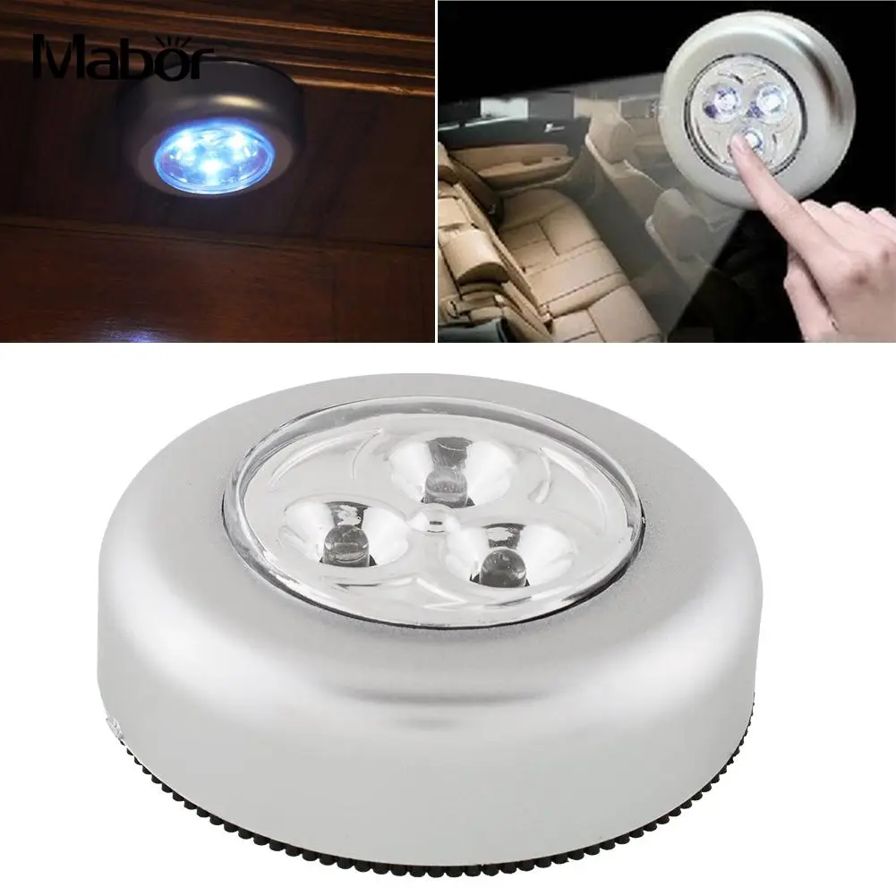 

Mini 3 LED Stick Convenient Touch Lamp Practical Cabinet Night Light Lamp Bulb