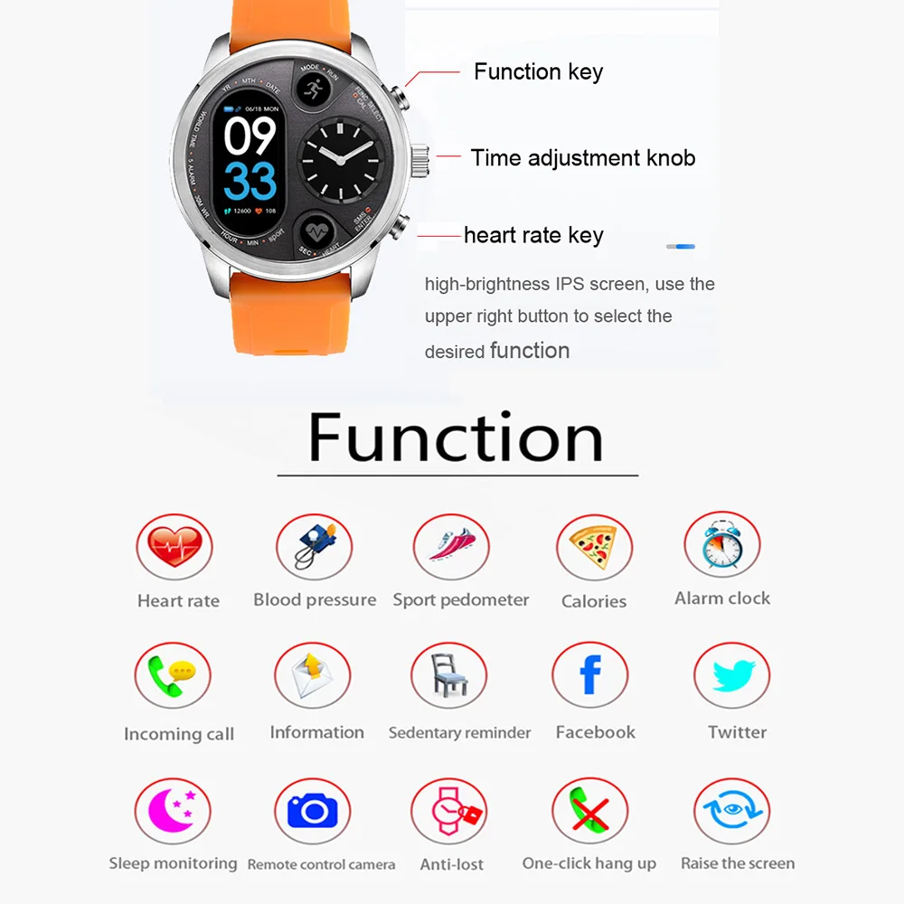 LEMFO T3 Dual Display Smart Watch For Men IP68 Waterproof Fitness Bracelet 15 Days Standby Business Smartwatch Activity Tracker LEMFO T3 Dual Display Smart Watch For Men IP68 Waterproof Fitness Bracelet 15 Days Standby Business Smartwatch Activity Tracker