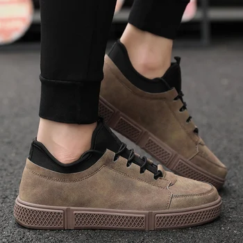 

2019 Summer Men's Sneakers Causal Classic Shoes Leather Lace Up Man Flat Comfortable Large Size Outdoor Sneakers Shoes