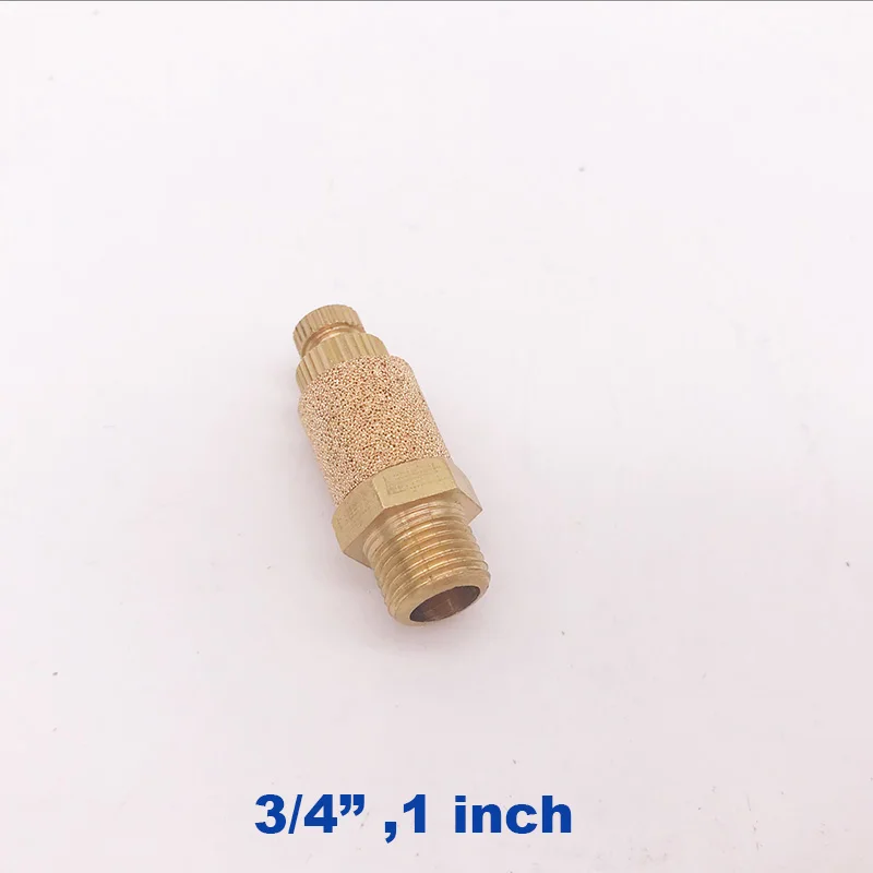 5pcs a lot brass adjustable silencer 3/4 1 inch pneumatic throttle