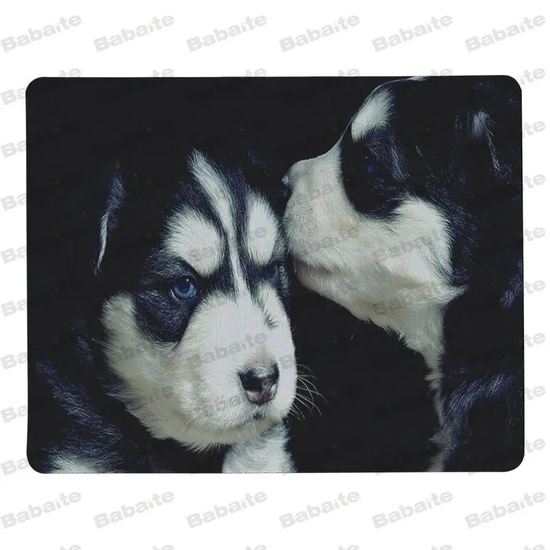 Babaite Siberian husky силиконовый коврик для мыши игровой размер 25x29 см скоростной