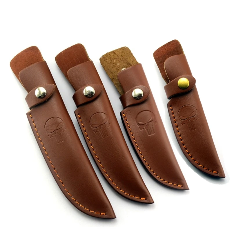 

Fixed Blade Straight Knife Holder Outdoor Tool Belt Loop Hunt EDC Multi Holster Carry Sheath Leather Scabbard Pouch Bag Pocket