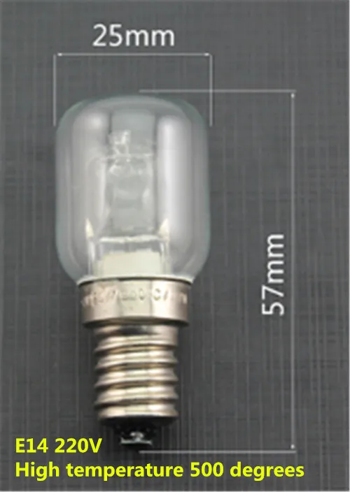 3pcs/lot E14 high temperature bulb 500 degrees 25W Halogen bubble E14