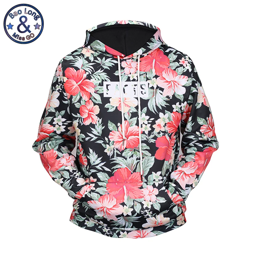 

Mr.BaoLong New design red flower 3D printed hooded hoodies men 2018 autumn winter pullover sweatshirt man H76