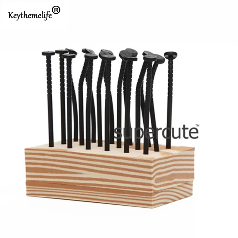 

18pcs/set Cartoon Nails Shape Fruit Fork Plastic Toothpick Holder Fruit Vegetable Fork Tableware Dinnerware Fork Kitchen DA
