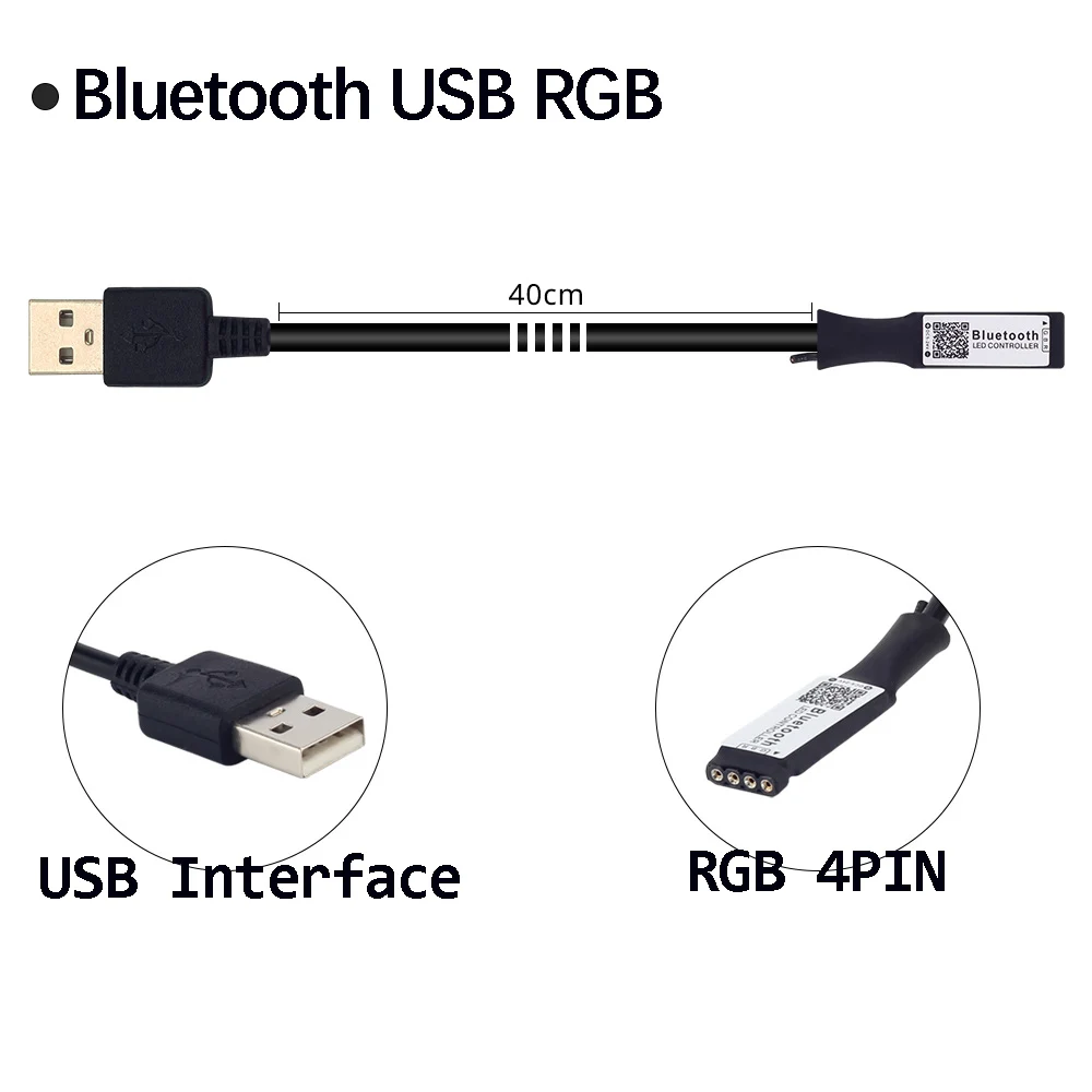 RGB USB Bluetooth светодиодный контроллер, 24 клавиши, 40 клавиш, ИК-контроллер RGBW RGBWW для светодиодной ленты, музыкальный светильник, пульт дистанционного управления