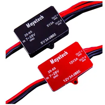 

Mayatech 5V 12V Step Down Power Supply Voltage Regulation 7-28V to 5V/13-28V to 12V Buck Module UBEC-3A 6s for FPV UAV RC Model