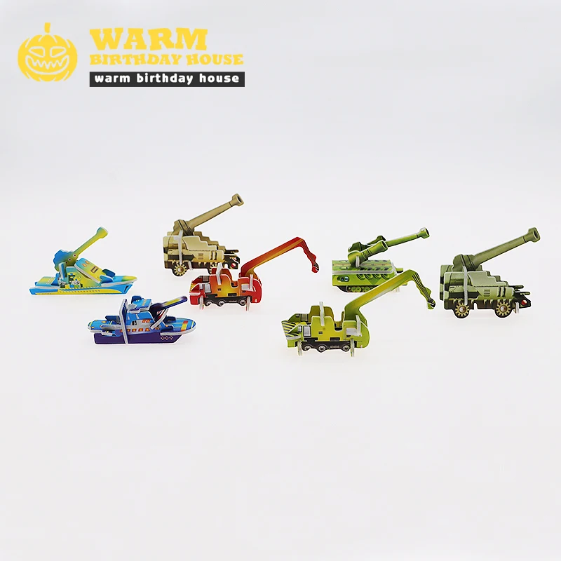 

Hot New Product 3D DIY Puzzle Military Model Racing Tank Warship Building Puzzles Paper Toy Baby Educational Toys For Kids Gifts