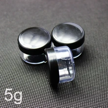 Пластиковый косметический контейнер, черная банка для крема, пробная банка 5 г