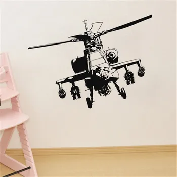 

Sofa Background Wall Sticker Vinyl Military Helicopter Adhesive Wall Sticker Wall Murals Home Art Decoration Poster Adesivo