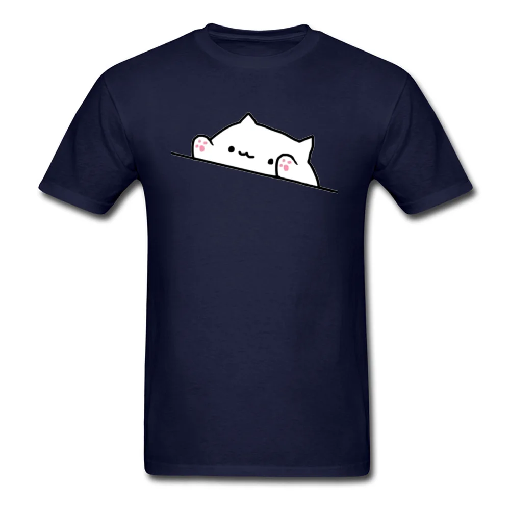 Bongo Cat Meme 10620 Hip Hop Short Sleeve Printing T-shirts Cotton Fabric O Neck Men Tops T Shirt Tops & Tees Summer/Fall Bongo Cat Meme 10620 navy