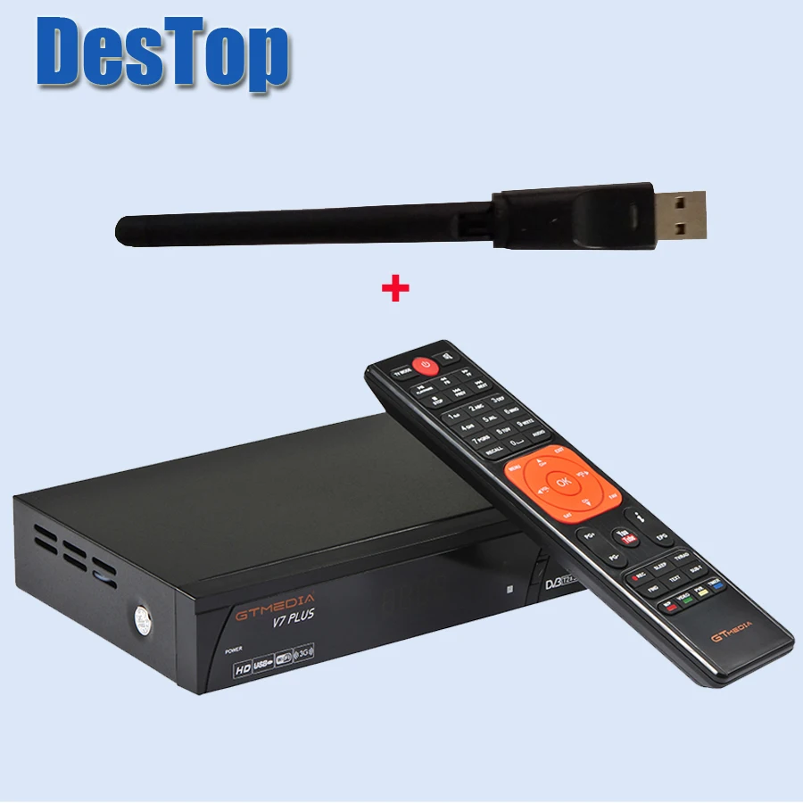 [Подлинный] GTmedia V7 плюс Поддержка ключ powervu, biss IPTV DVB-T2 DVB-S2 радиоприемник спутниковой связи, цифровое телевизионное вещание T2 S2 декодер кабель приемное устройство