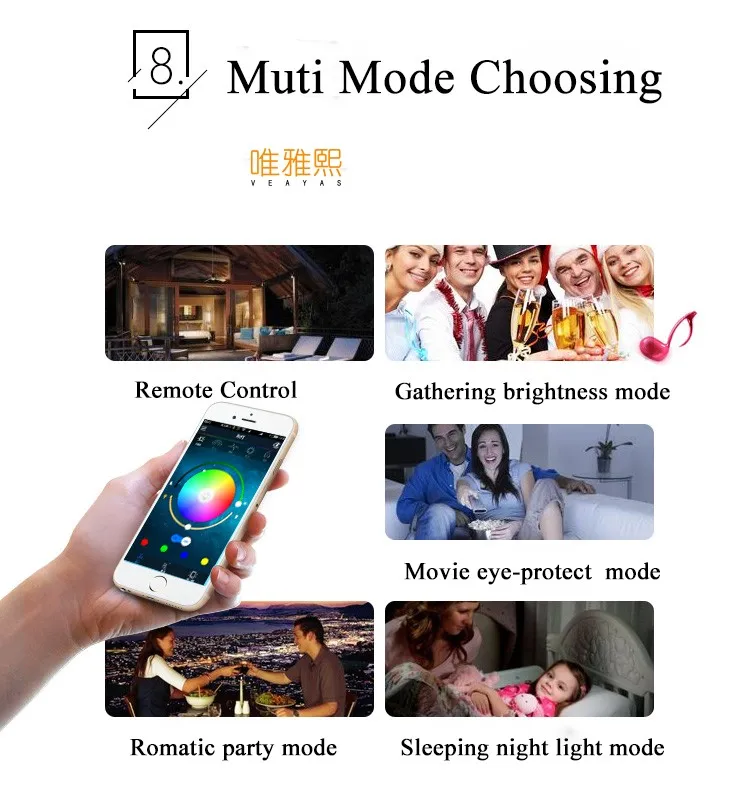 bluetooth  smart  music led ceiling lamp YH 612  (14)_A