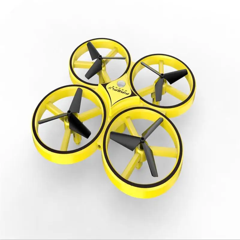 Интерактивный индукционный Дрон игрушечные лошадки Quadcopter умные часы дистанционное управление Дрон «НЛО» Детский подарок вертолет - Цвет: yellow