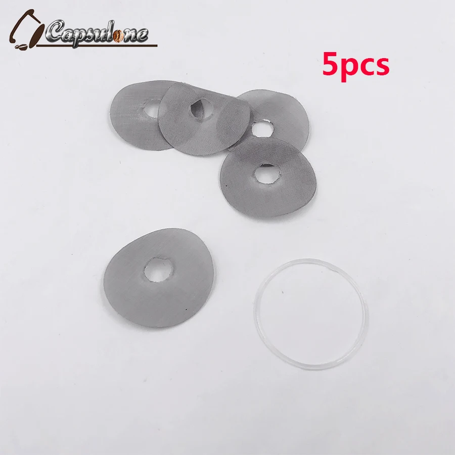 

Capsulone 5PCS O-Silicone and filter Replacement Ring fit for caffitaly coffee Machine maker Refillable Reusable capsule
