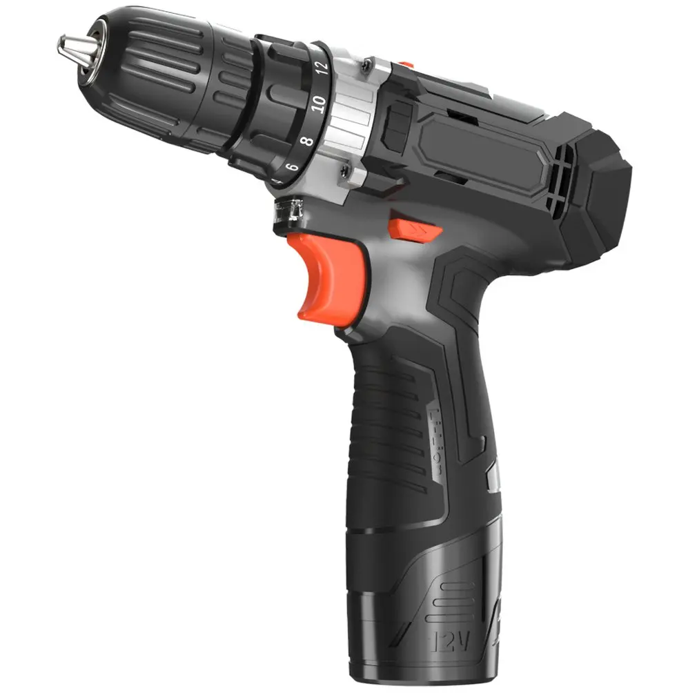

12V 16.8V 25V LCD Electric Screwdriver Cordless Drill with Accessories Power Driver DC Lithium Battery 2-Speed Electric Drill