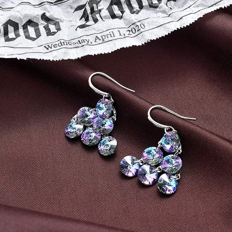 Warme Farben серьги-капли с кристаллами, 925 пробы, серебро, циркон, Mujer, смешная серьга, хорошее ювелирное изделие, подарок на день рождения для женщин