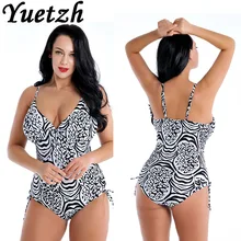 Женский купальник большого размера с цветочным рисунком, слитный купальник для женщин размера плюс, купальник с пуш-ап, одежда для плавания, купальный костюм, купальный костюм большого размера