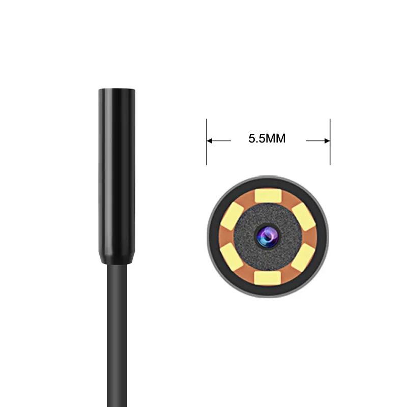 Обновленный wifi 5 мм Диаметр USB эндоскоп объектив камеры водонепроницаемый с 6