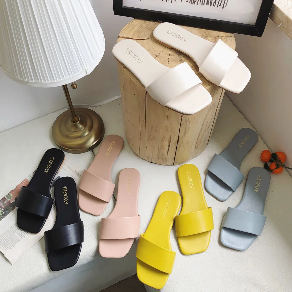

Summer 2019 chaussures femme Women's Fashion Flat Slippers Casual Wild Large Size Women's Shoes Comfortable zapatos de mujer #30
