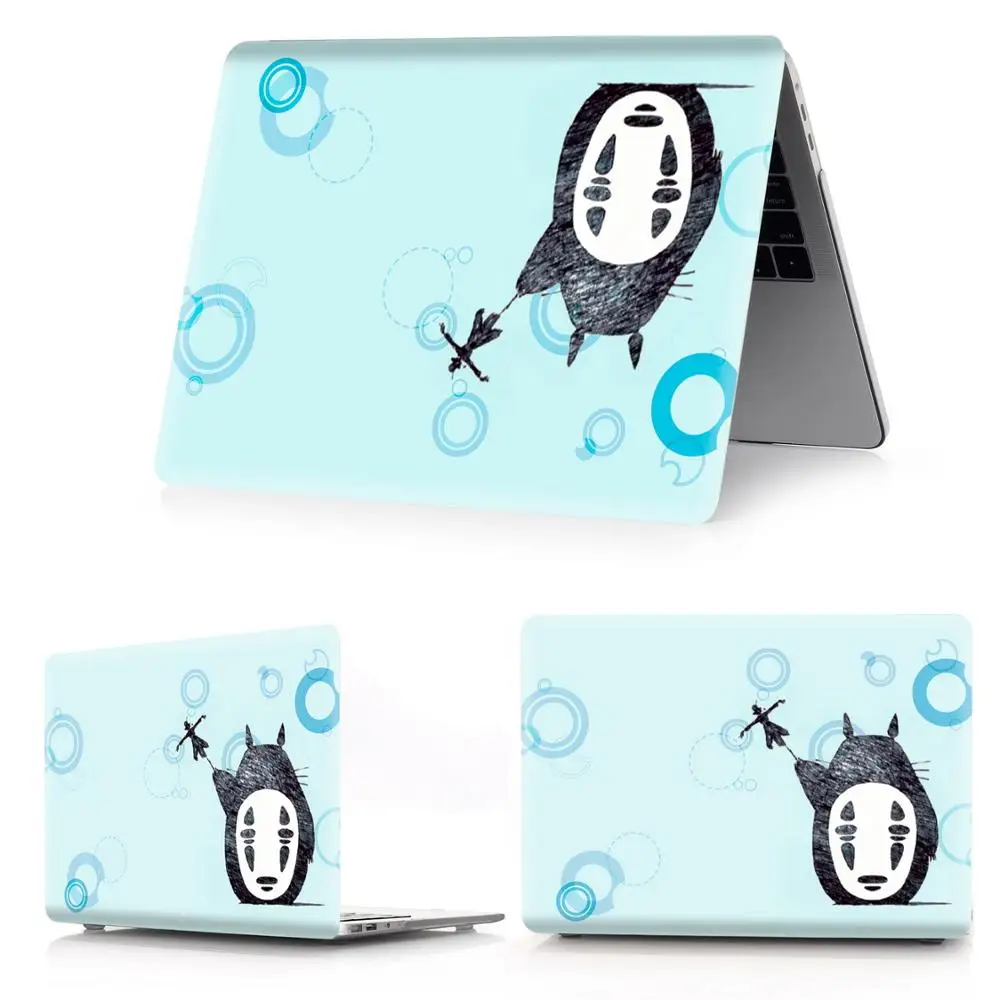 Чехол для ноутбука Totoro с цветной печатью для MacBook Air retina Pro 11 12 13 15 для MacBook с сенсорной панелью New Air 13 New Pro13 15 - Цвет: longmao-chouxiang